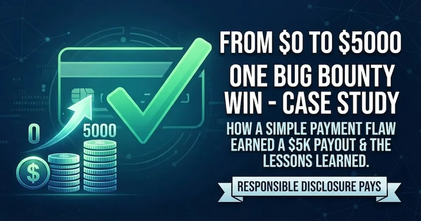 From $0 to $5000 in One Bug Bounty Win - Case