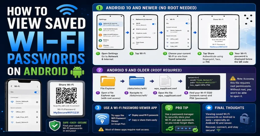 How to View Saved Wi-Fi Passwords on Android