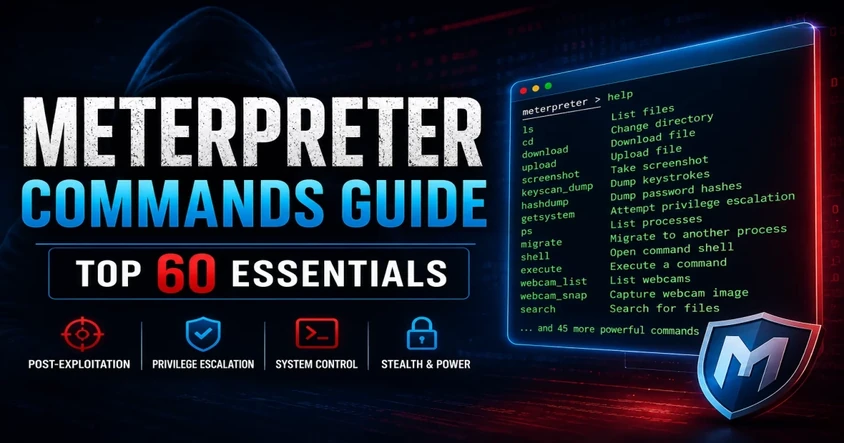 Meterpreter Commands Guide | Top 60 Essentials