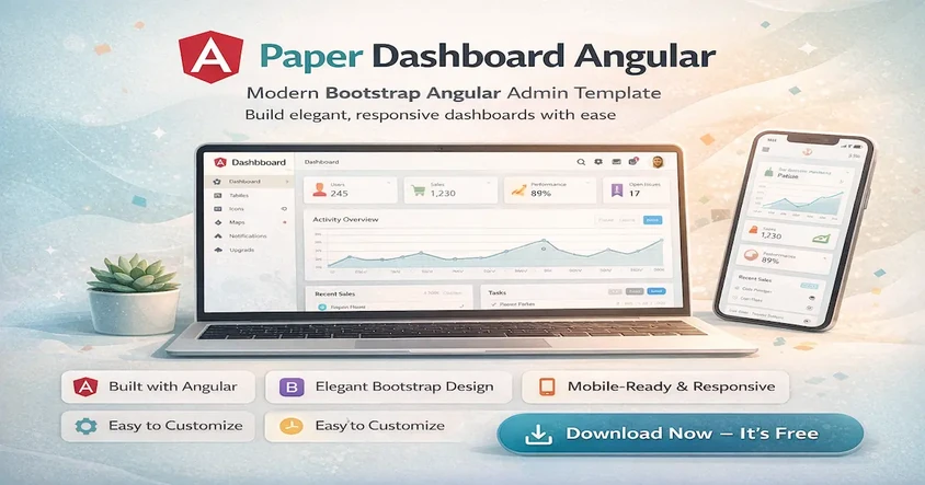 Paper Dashboard Angular Web Admin Template