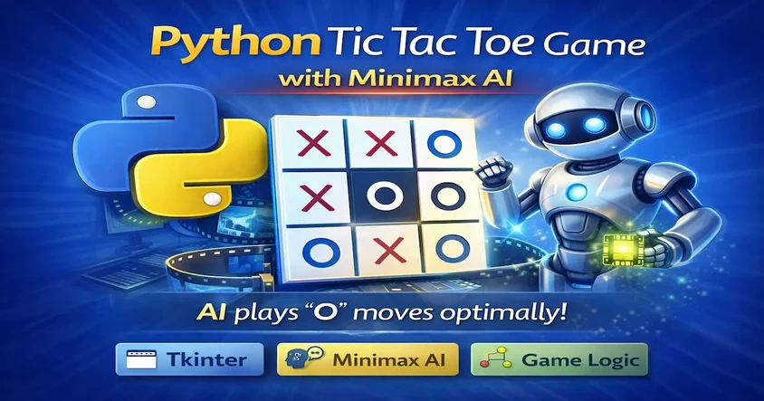 Python Tic Tac Toe Game with Minimax AI