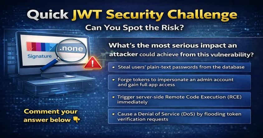 Quick JWT Security Challenge - Can You Spot the Risk?