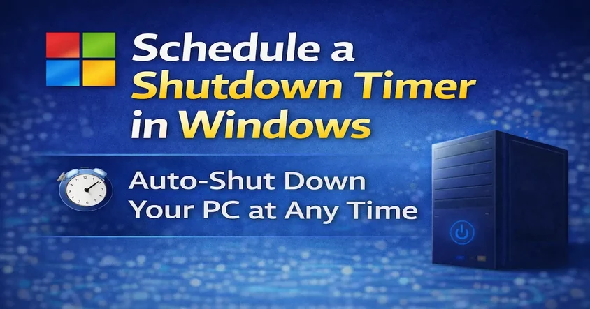 Set Windows Shutdown Timer Easily
