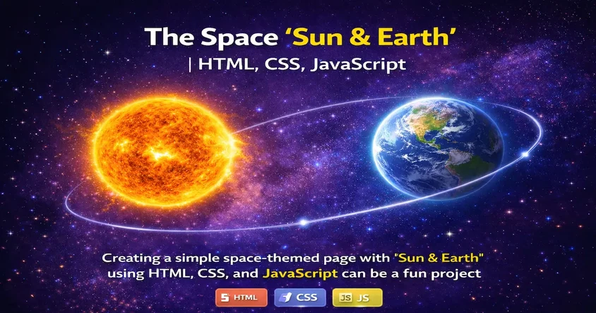 The Space 'Sun&Earth' | HTML,CSS,JavaScript