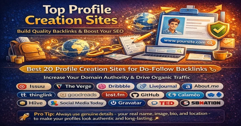 Top 20 Profile Creation Sites for SEO
