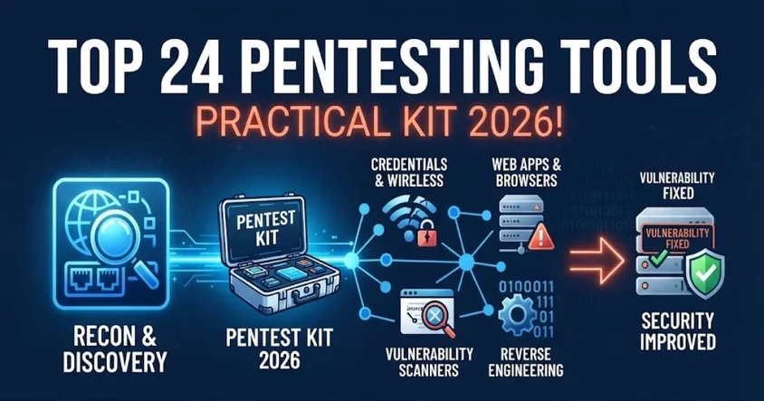 Top 24 Pentesting Tools - Practical Kit 2026!