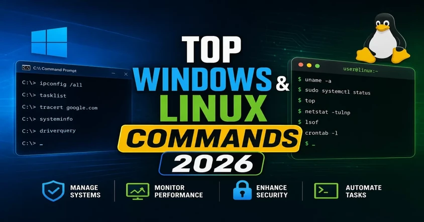 Top Windows & Linux Commands 2026