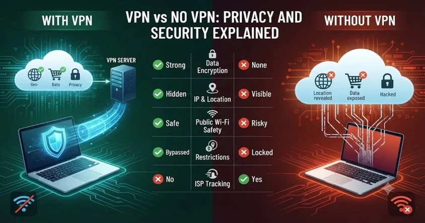 VPN vs No VPN: Privacy and Security Explained