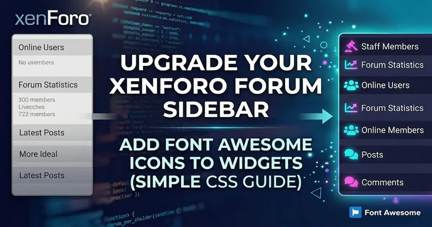 XenForo Widget Icons Using Font Awesome