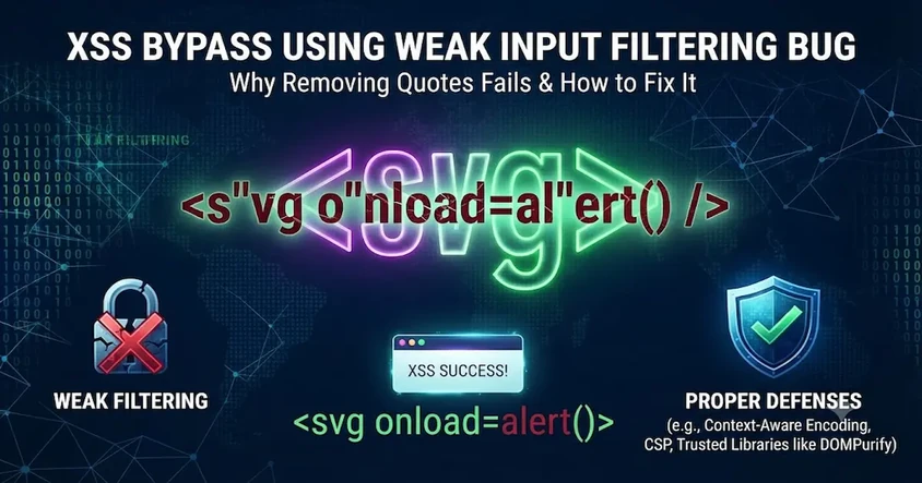 XSS Bypass Using Weak Input Filtering Bug