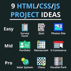 9 HTML-CSS-JS Project Ideas