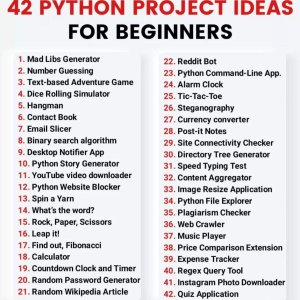 42 Python Project Ideas For Beginners