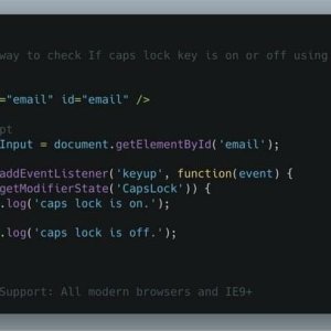 A Quick way to check if caps lock keyis on&off using JavaScript