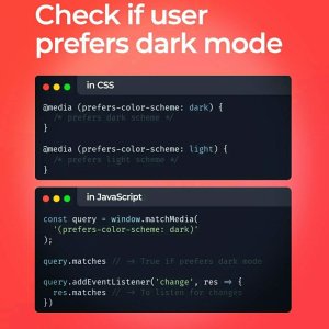 Applying Dark Mode Basing on The User Prefers