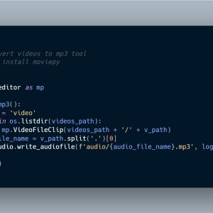 Covert Videos To MP3 Python Script