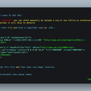 File upload leads to SVG XSS