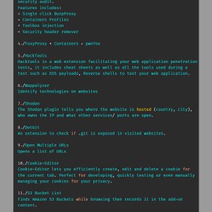 Firefox Extensions for Pentester