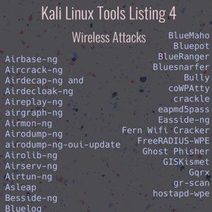 Kali Linux Tools listing For Wireless Attacks