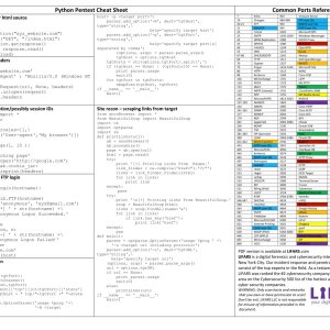 Python Penetration Testing Cheat Sheet